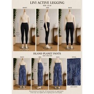 Island Planet Women's Blue White Wide Leg Pant Rayon Smoked Waist Boho Beach